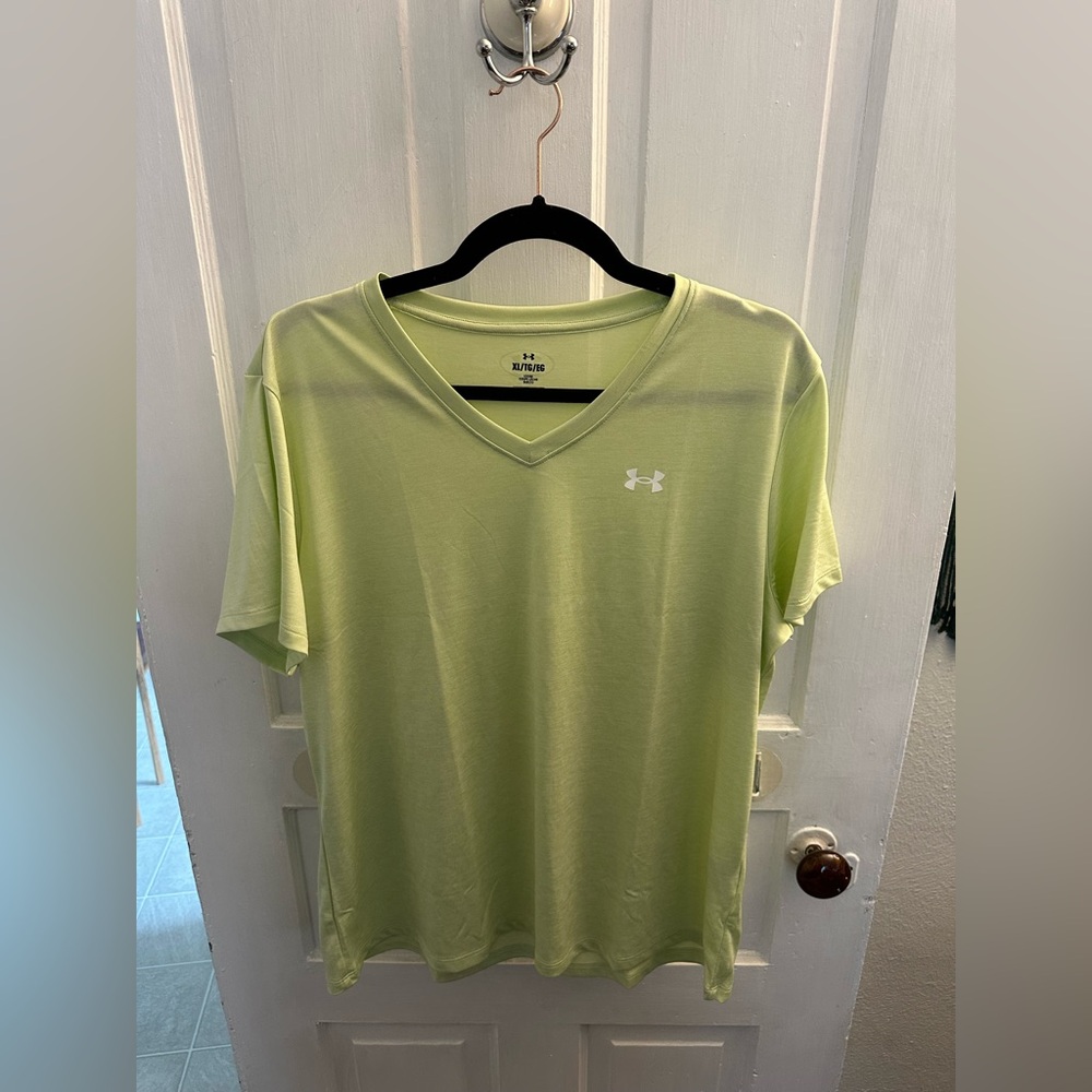 Under Armour Lime V-Neck Tee